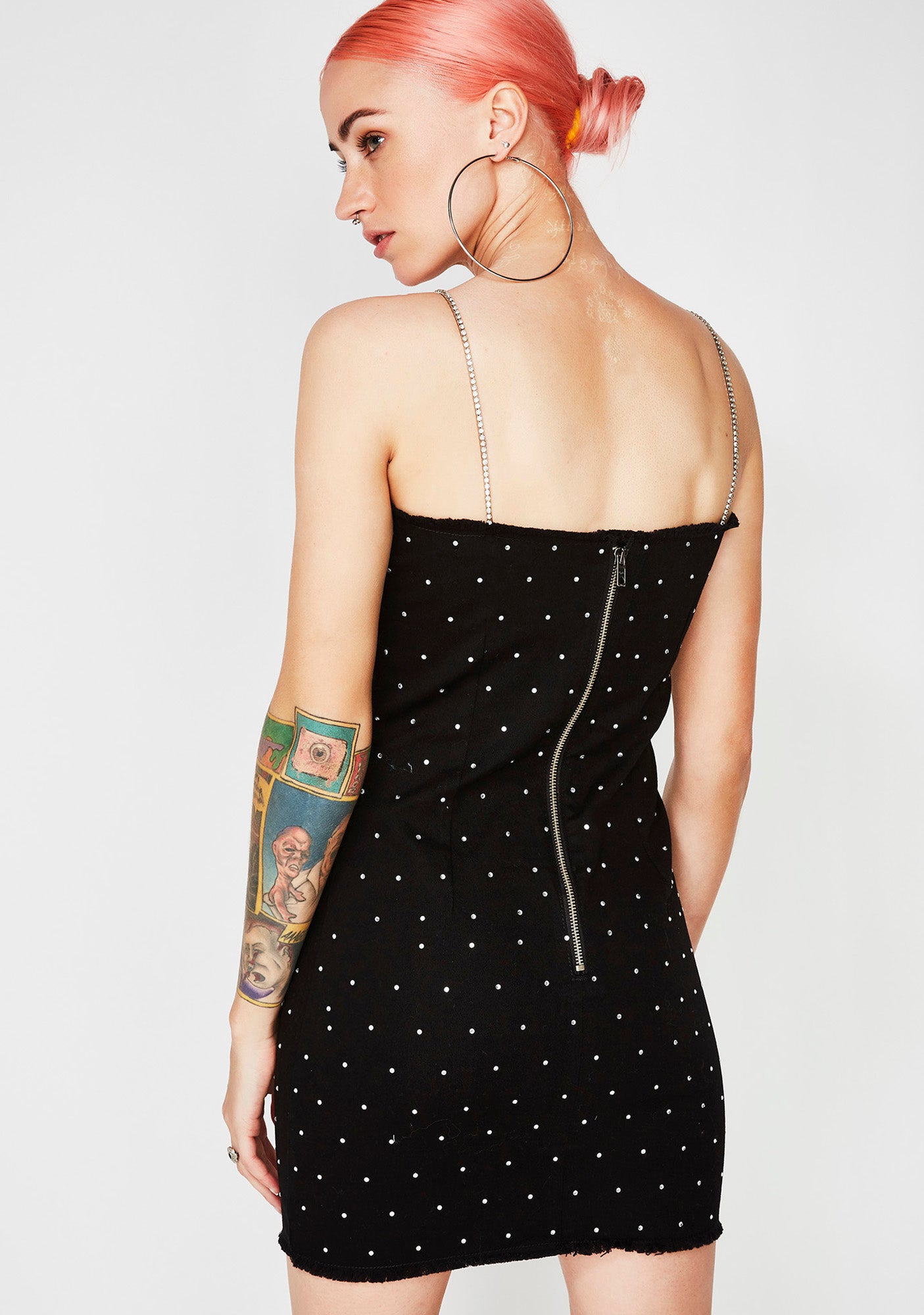black denim cami dress ASOS DESIGN denim cami mini dress in wash black