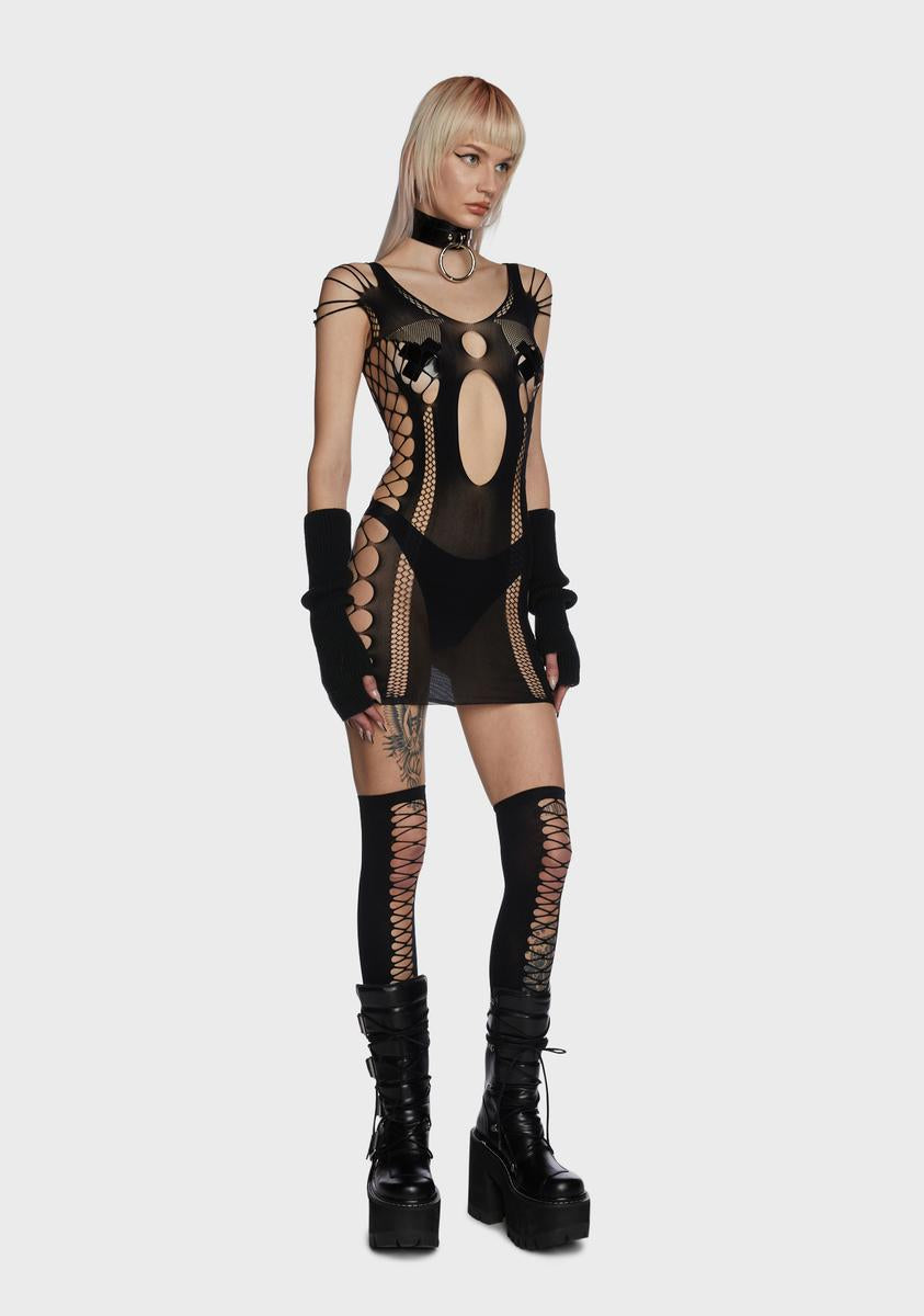 Festival Fishnet Cut Out Dress