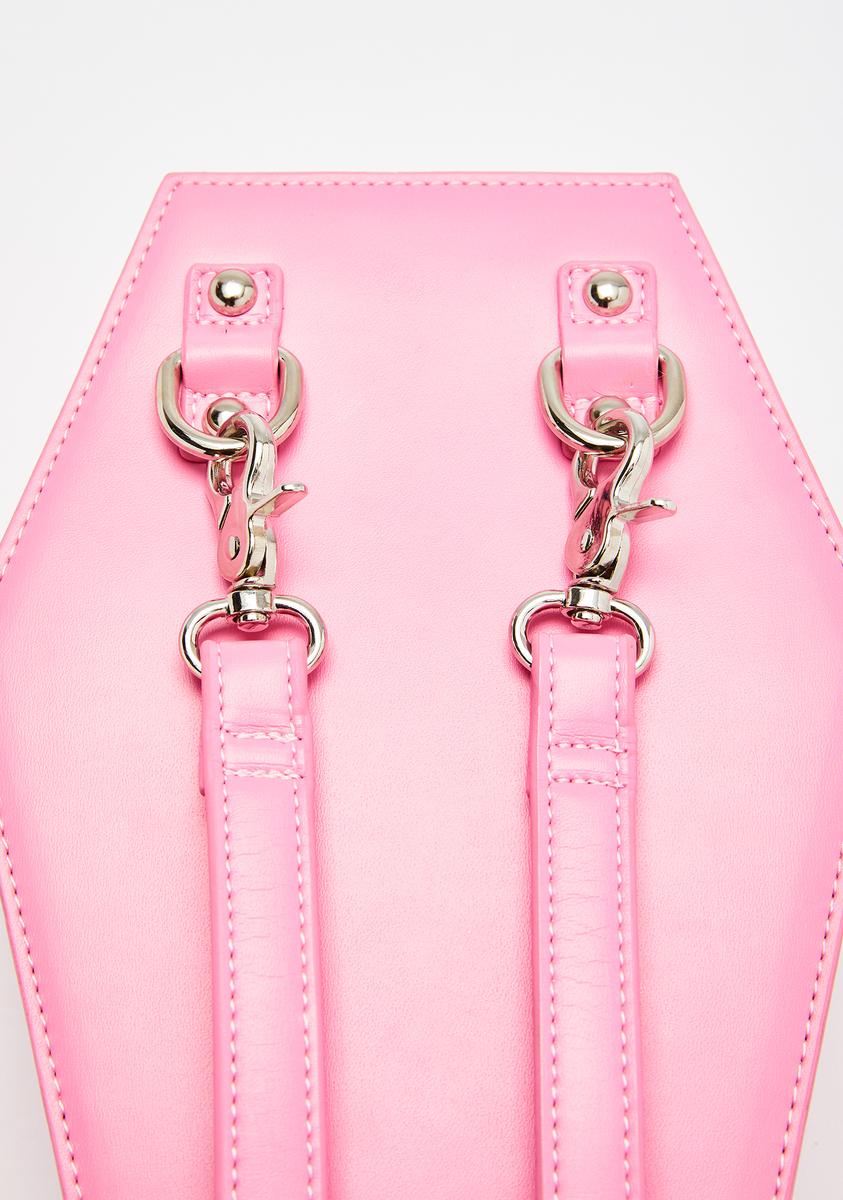 cute but deadly mini backpack Sugar Thrillz Pink Skull Coffin Backpack – Dolls Kill