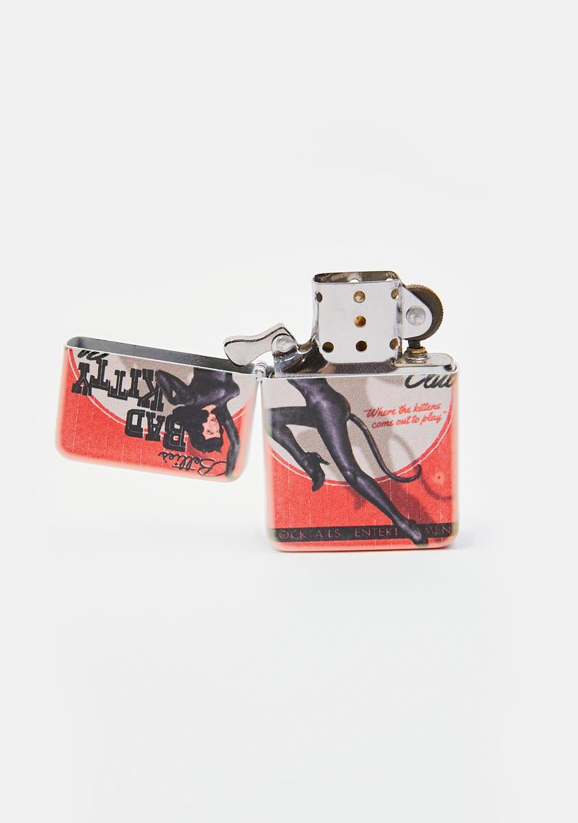 Bettie Page Bad Kitty Lighter With Tin Retro-a-go-go!,All Products : American Fashion Style Bags On Sale