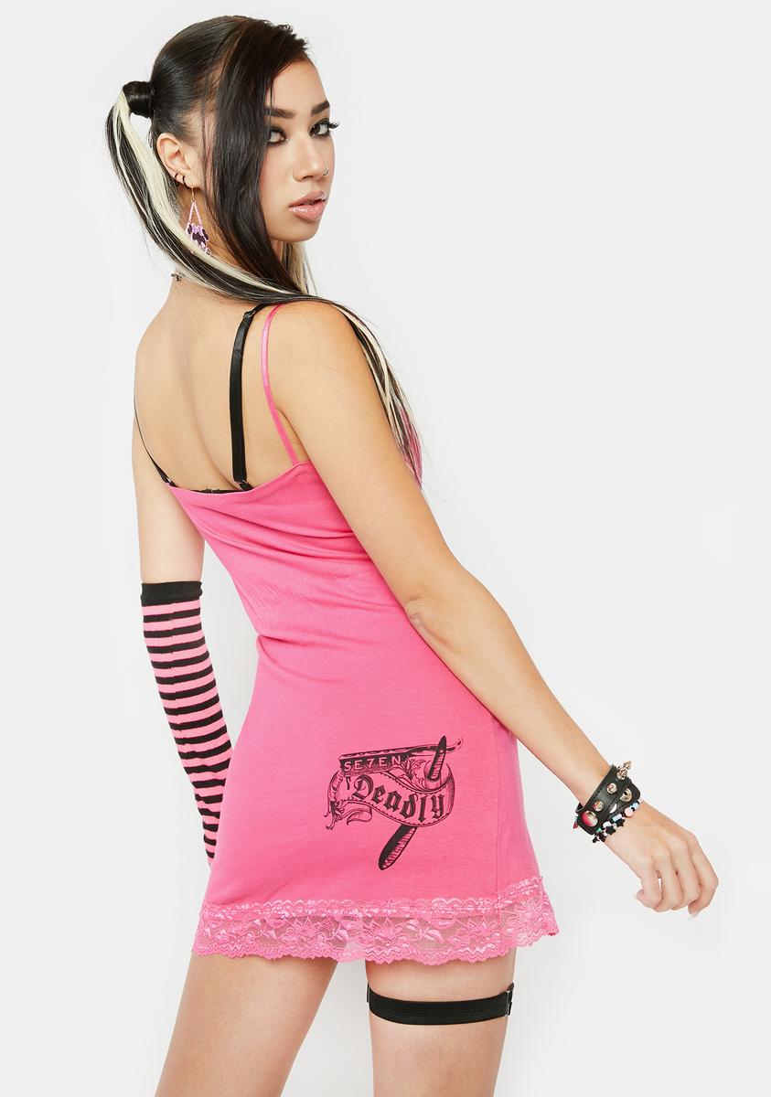 sinners pink dress Adult Mary Bloody Dress Costume - Sinners, Pink, Medium