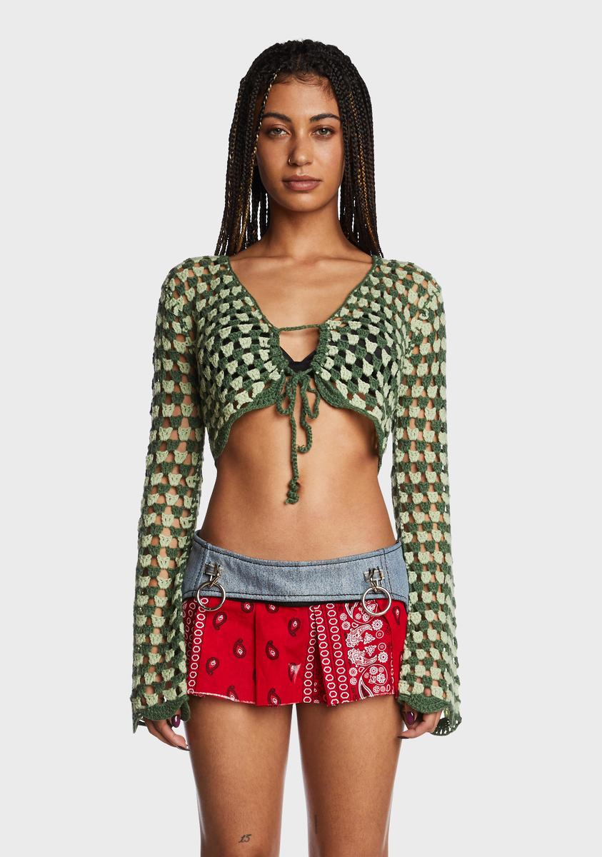 Music Lovers Unite Crochet Top,New Products : American Fashion Style Bags On Sale