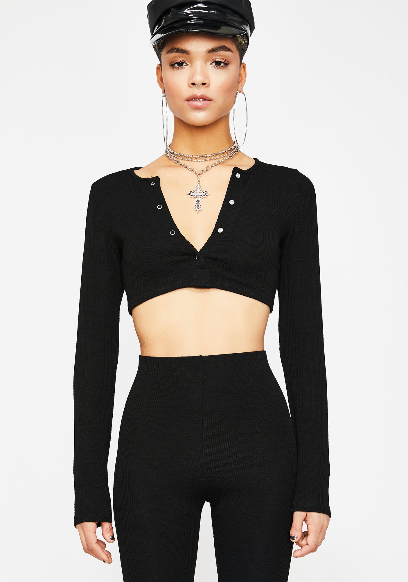 Black Thermal Pant Set – Dolls Kill