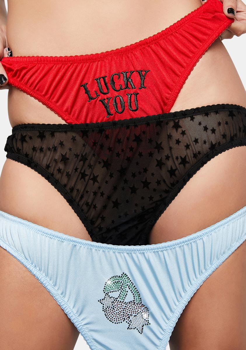 Feelin´ Lucky 3-Pack Panty Set dELiA*s by Dolls Kill,Specials : American Fashion Style Bags On Sale Feelin´ Lucky 3-Pack Panty Set dELiA*s by Dolls Kill,Specials : American Fashion Style Bags On Sale