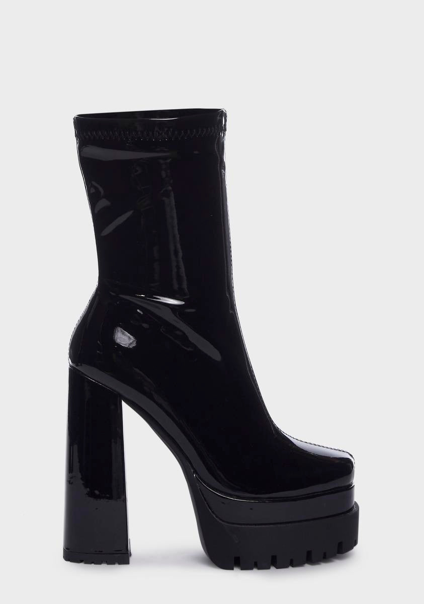 Viper Patent Platform Boots AZALEA WANG,Specials : American Fashion Style Bags On Sale