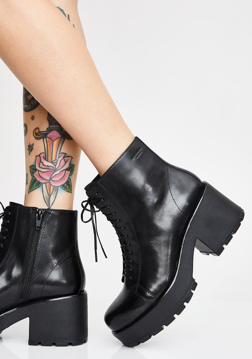 Dioon Lace Up Leather Boots