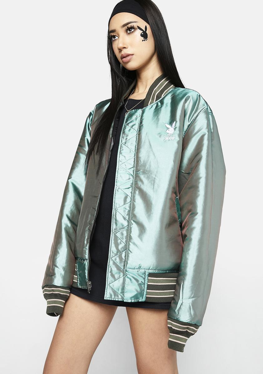 HUF x Playboy Reversible Bomber Jacket – Dolls Kill HUF x Playboy Reversible Bomber Jacket – Dolls Kill