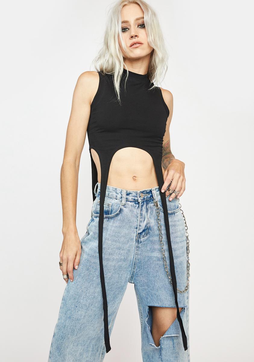 Black Fire Mock Neck Top ZEMETA,All Products : American Fashion Style Bags On Sale
