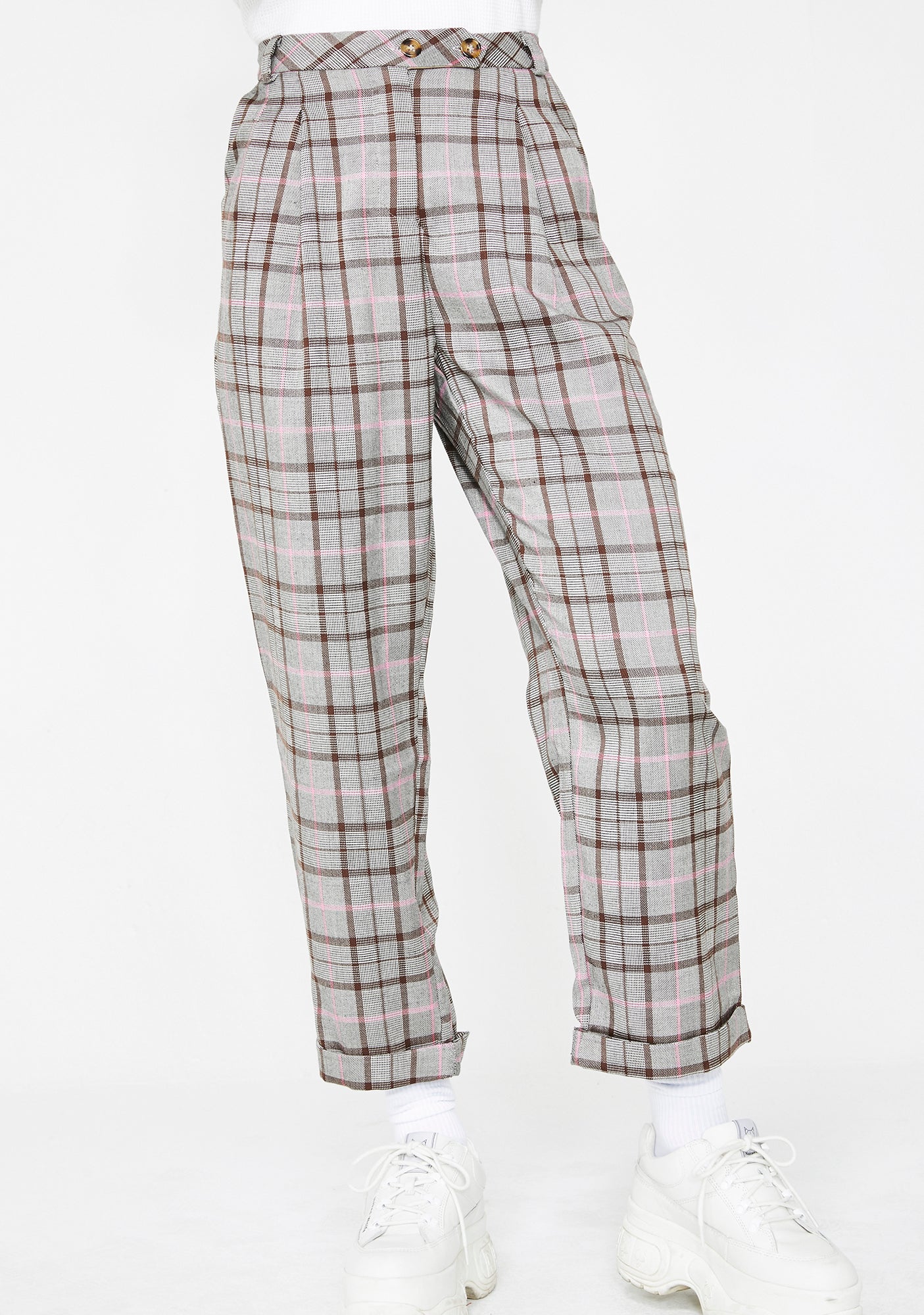 Plaid High Rise Pants – Dolls Kill