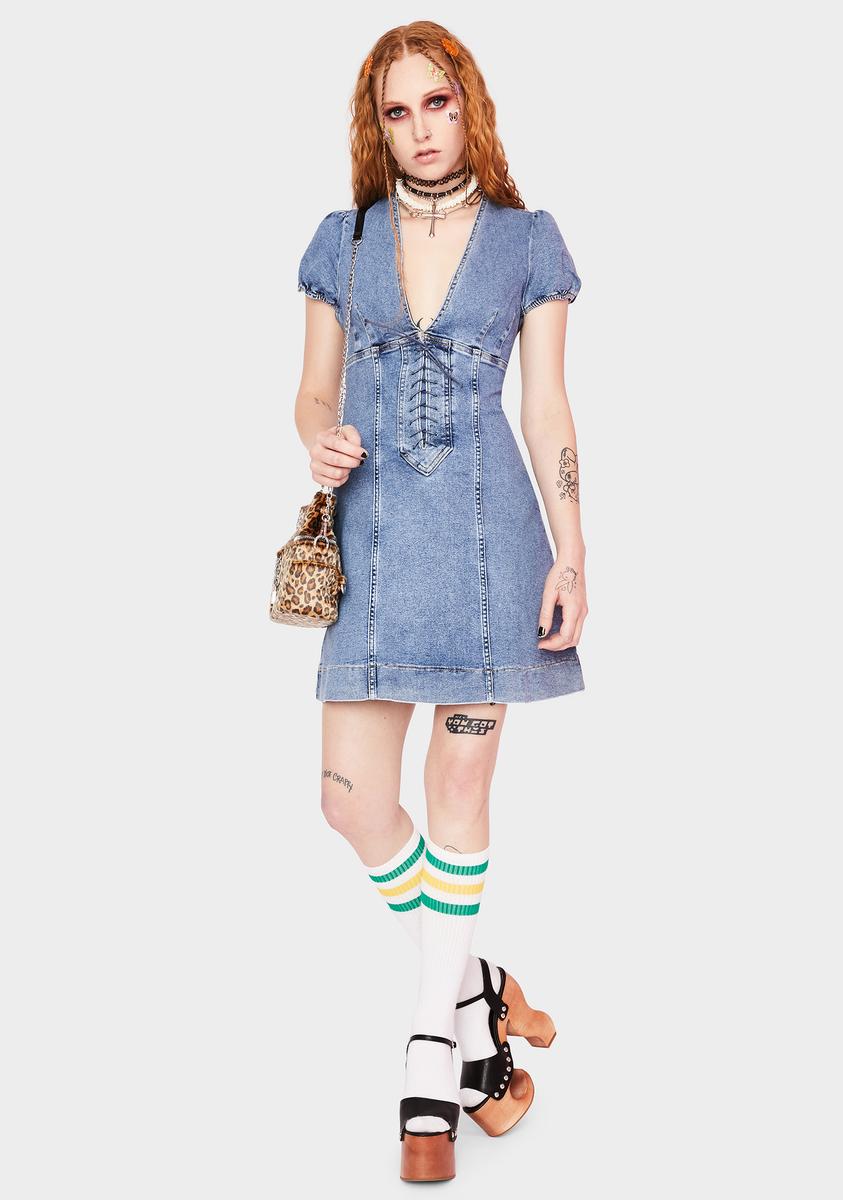 free people sweet surrender denim dress Free People Sweet Surrender Denim Mini Dress