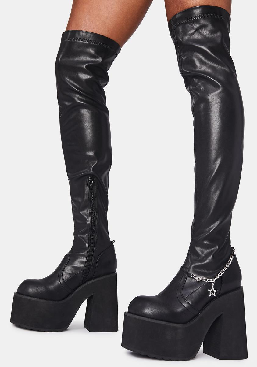 Miss Socialite Thigh High Boots