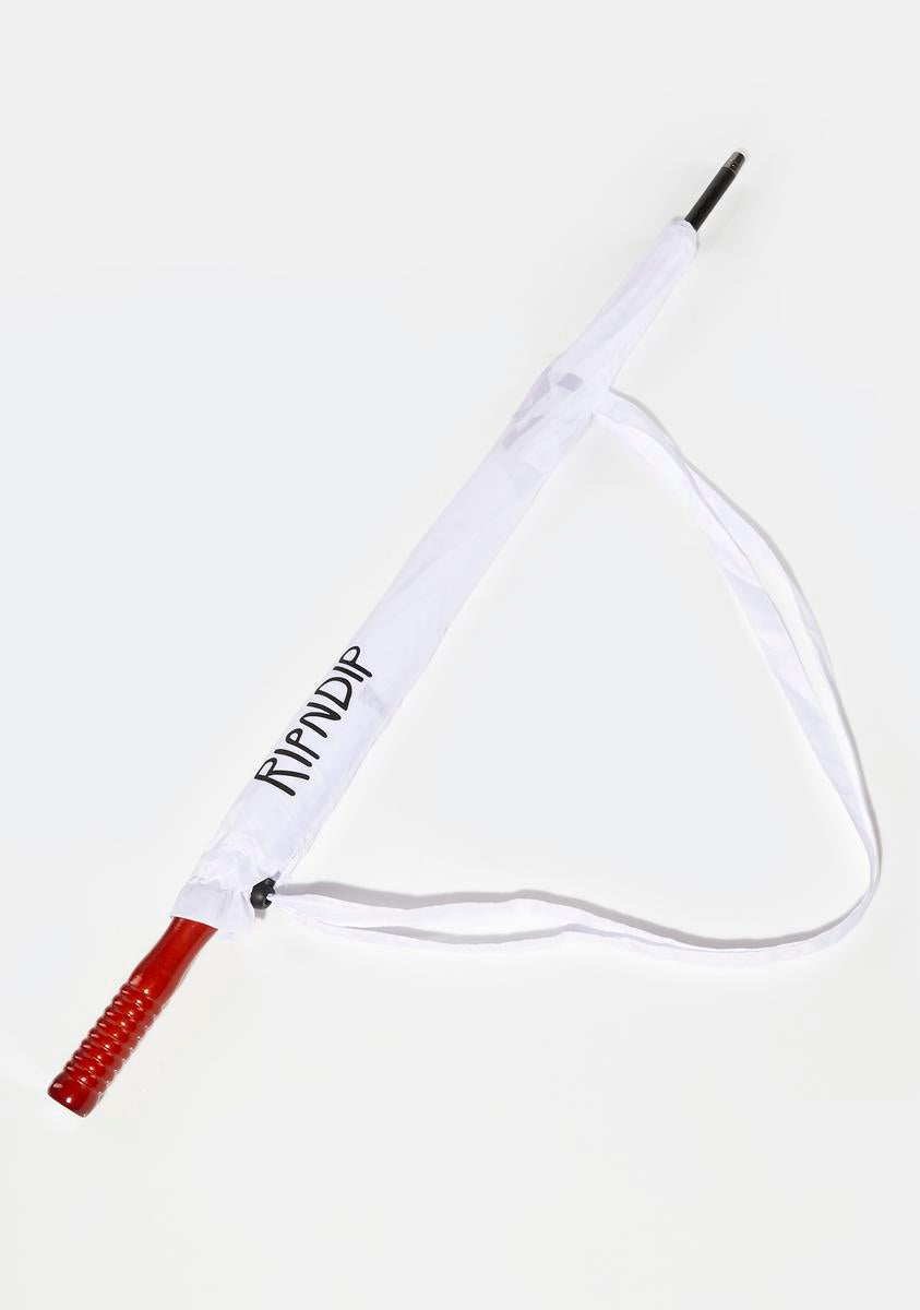 Ripndip Cat Graphic Lord Nerm Umbrella - White – Dolls Kill