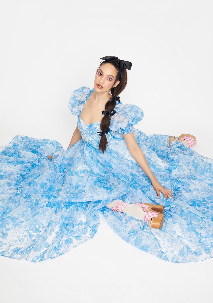The Baby Blue Toile Ritz Dress The Baby Blue Toile Ritz Dress