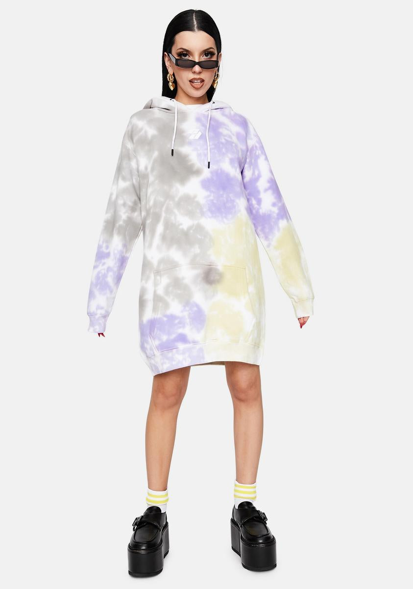 Tie dye hoodie dress hotsell