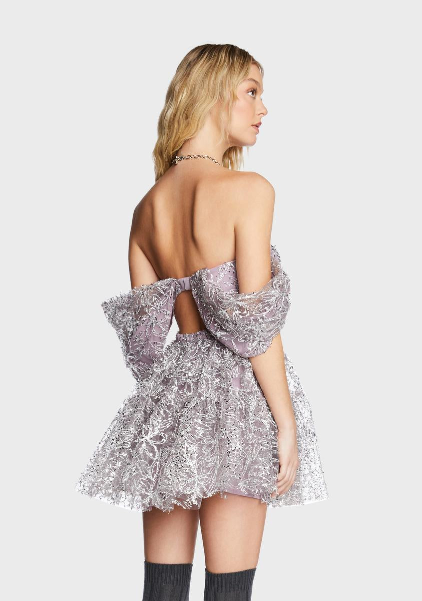 for love and lemons poppy mini dress purple For Love & Lemons Poppy Mini Dress, Purple, S - Women's Dresses