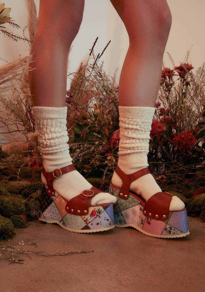 Stitched With Love Patchwork Sandals Dolls Kill x Holly Hobbie,Specials : American Fashion Style Bags On Sale Stitched With Love Patchwork Sandals Dolls Kill x Holly Hobbie,Specials : American Fashion Style Bags On Sale