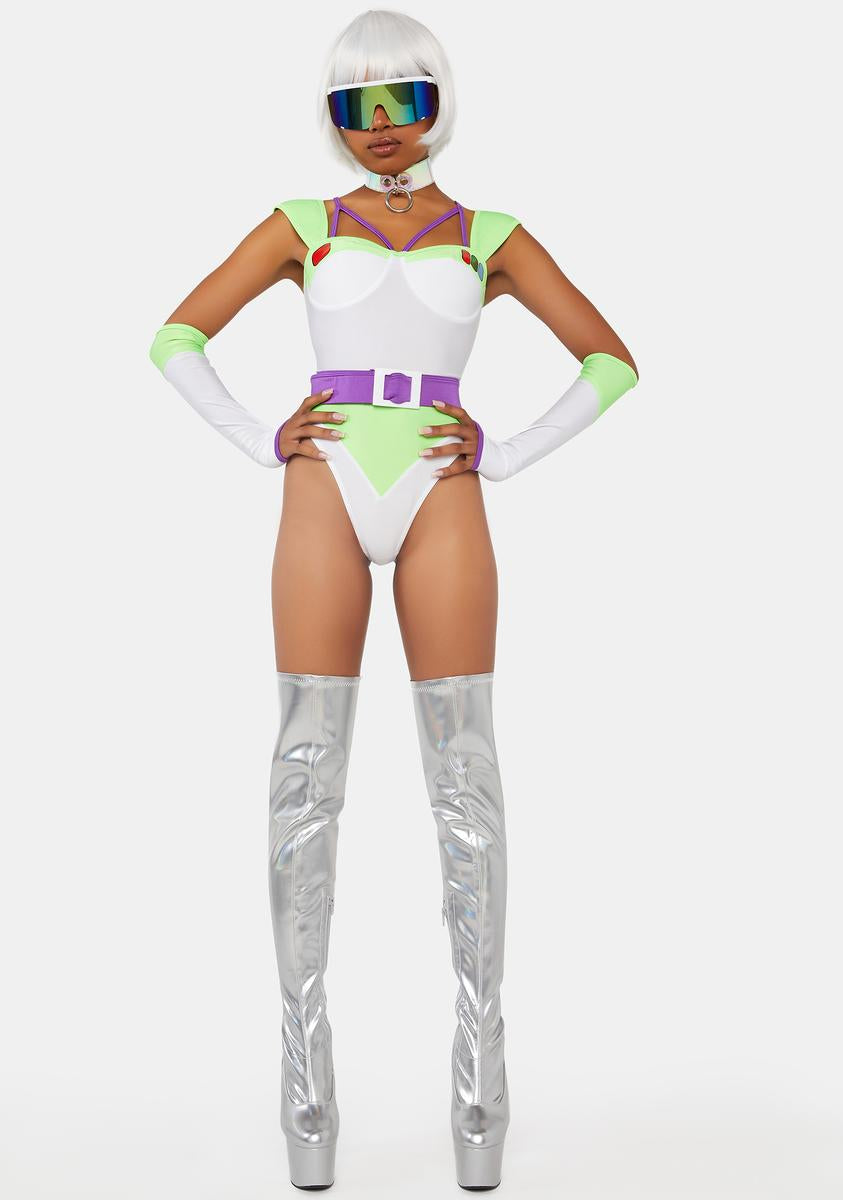 Forplay Sexy Toy Astronaut Costume - White Green Purple Dolls Kill Forplay Sexy Toy Astronaut Costume - White Green Purple Dolls Kill