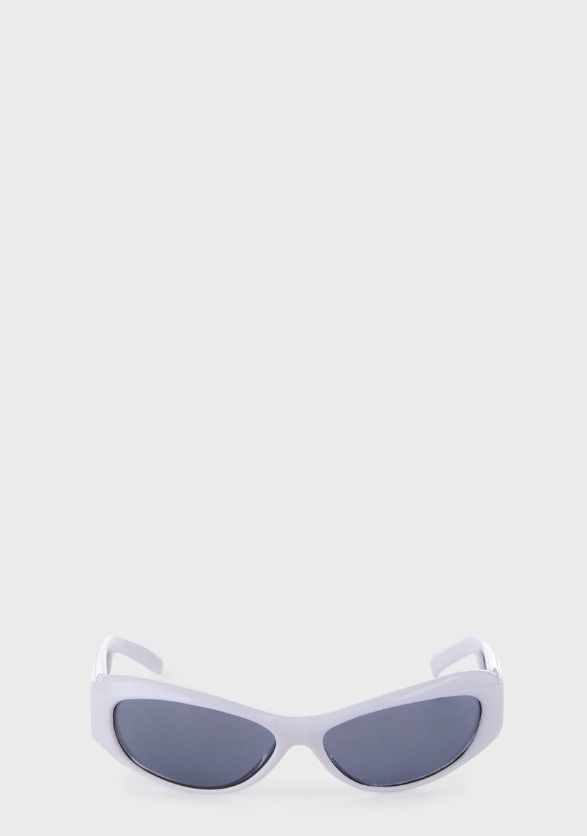 White Side View Shield Sunglasses Good Times Eyewear,New Products : American Fashion Style Bags On Sale