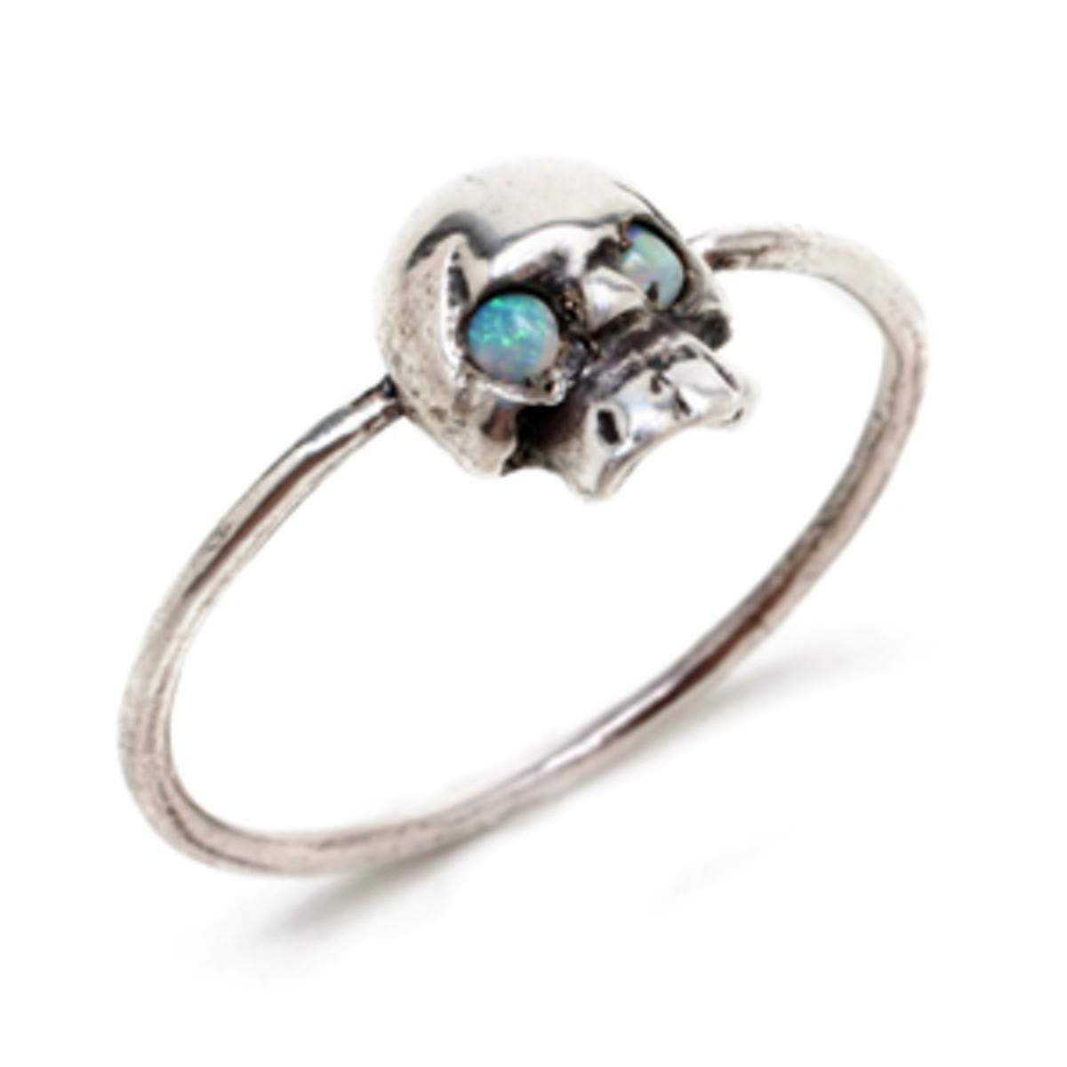 Opal Eyes Mini Skull Ring,Specials : American Fashion Style Bags On Sale