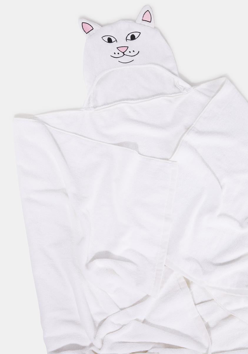 White Lord Nermal Hooded Bath Towel RIPNDIP,New Products : American Fashion Style Bags On Sale White Lord Nermal Hooded Bath Towel RIPNDIP,New Products : American Fashion Style Bags On Sale