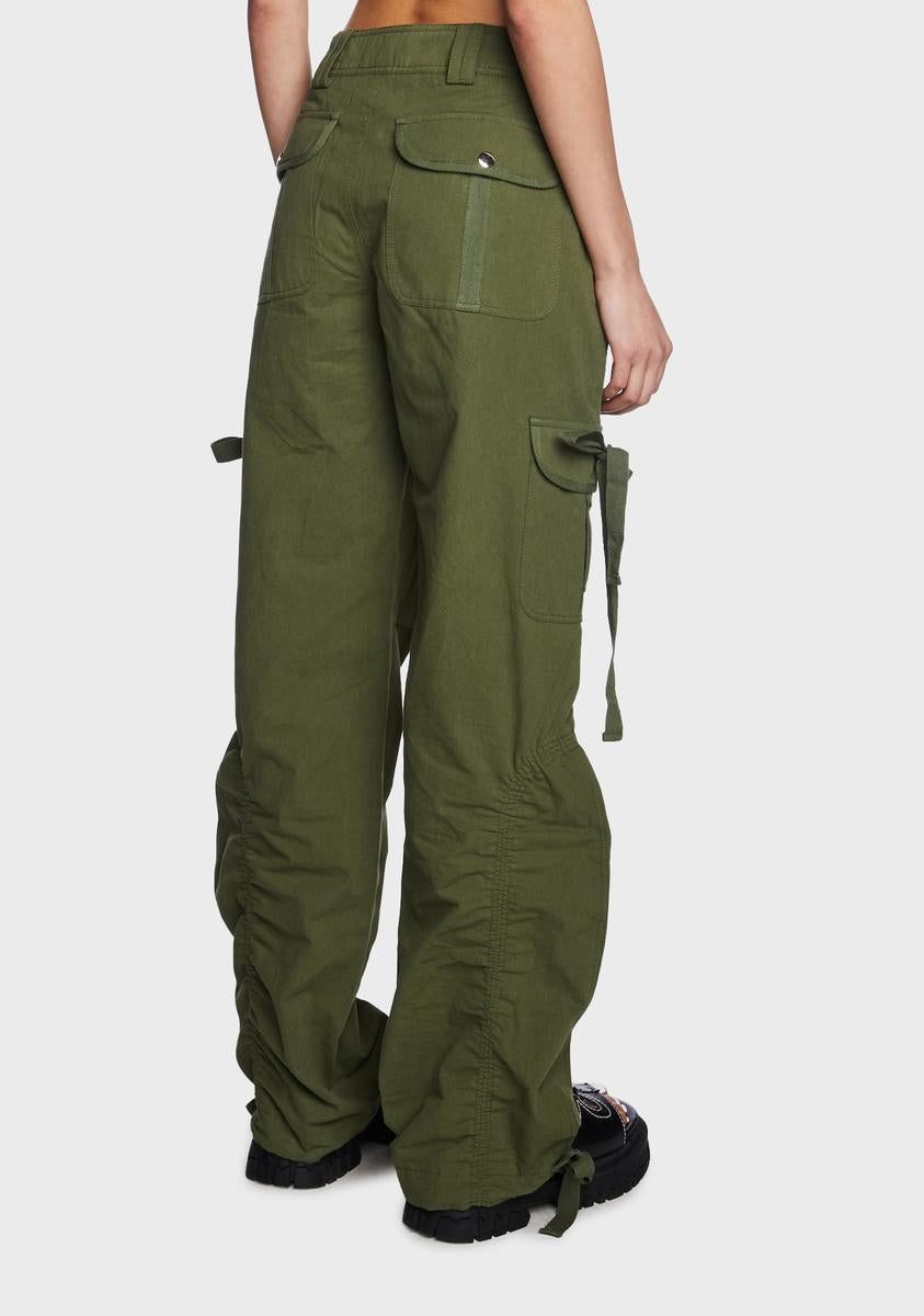 Delia's Baggy Skater Cargo Pants Green Dolls Kill