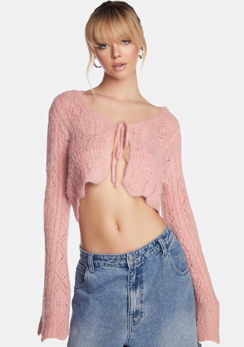 Real Feelings Cropped Cardigan,New Products : American Fashion Style Bags On Sale
