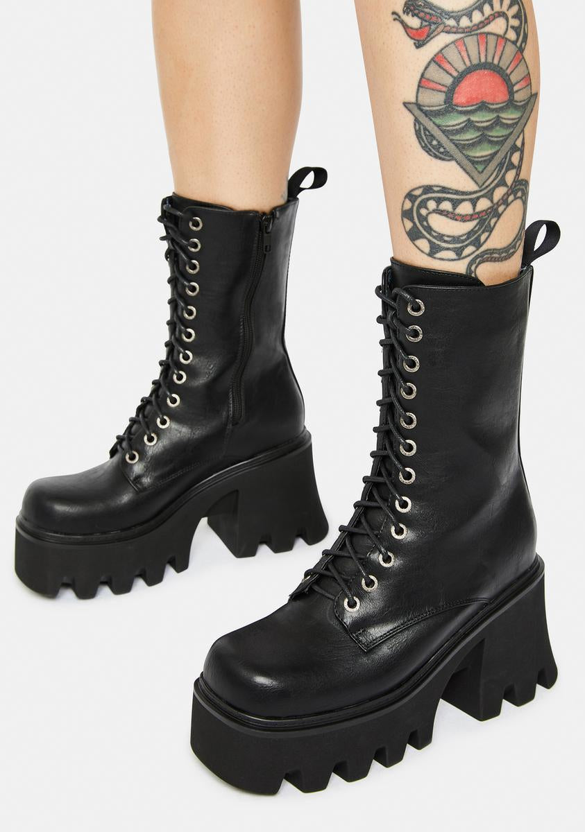 Lamoda Rain Chunky Platform Ankle Boots – Dolls Kill
