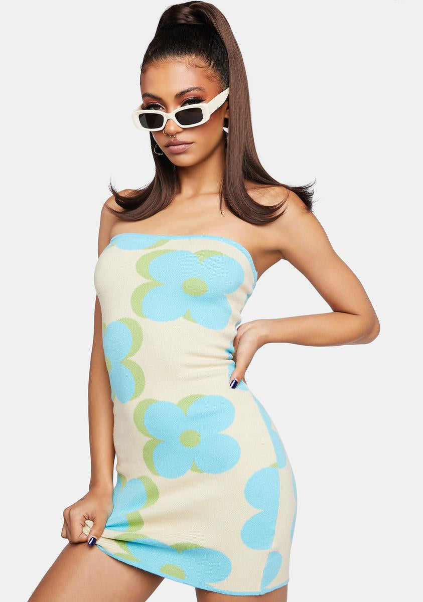 bailey strapless mini dress Bailey Rose Floral Knit Strapless Mini Dress