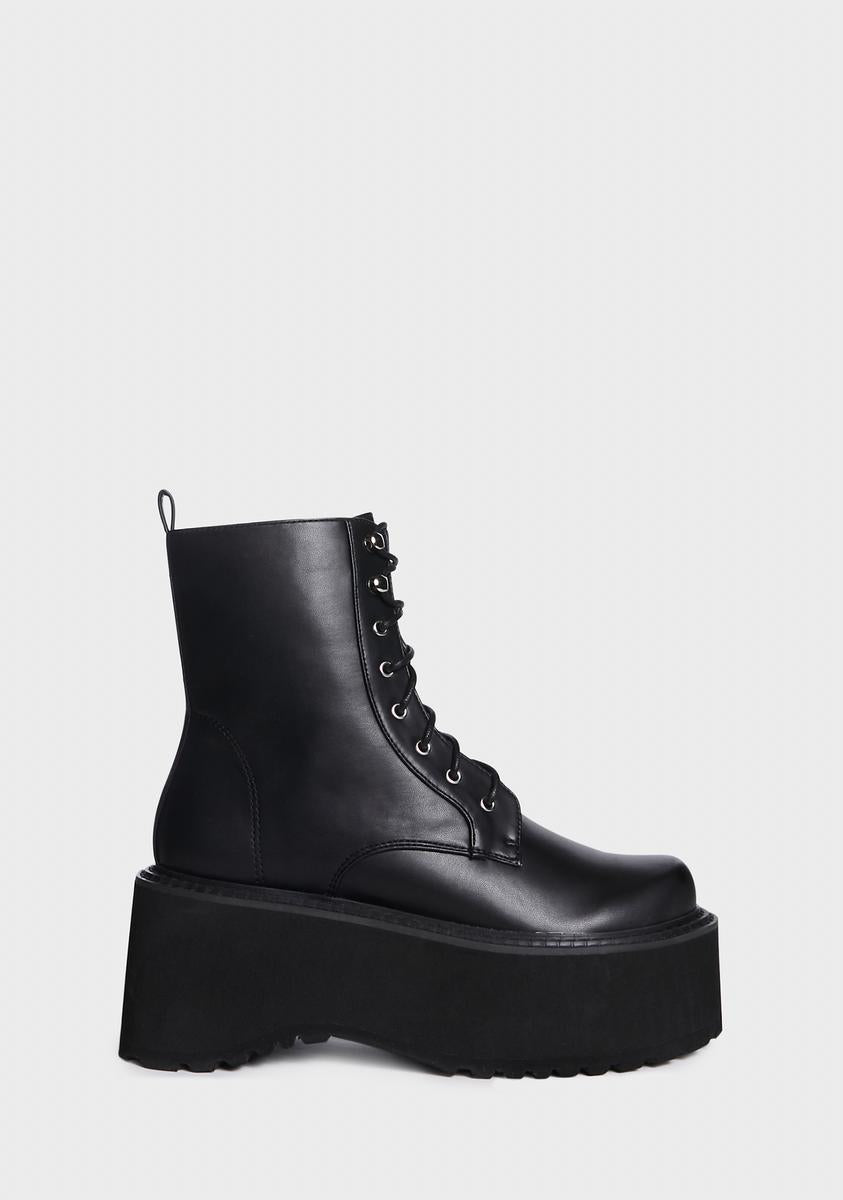 Black Cornelia Platform Boots Lemon Drop by Privileged,All Products : American Fashion Style Bags On Sale Black Cornelia Platform Boots Lemon Drop by Privileged,All Products : American Fashion Style Bags On Sale