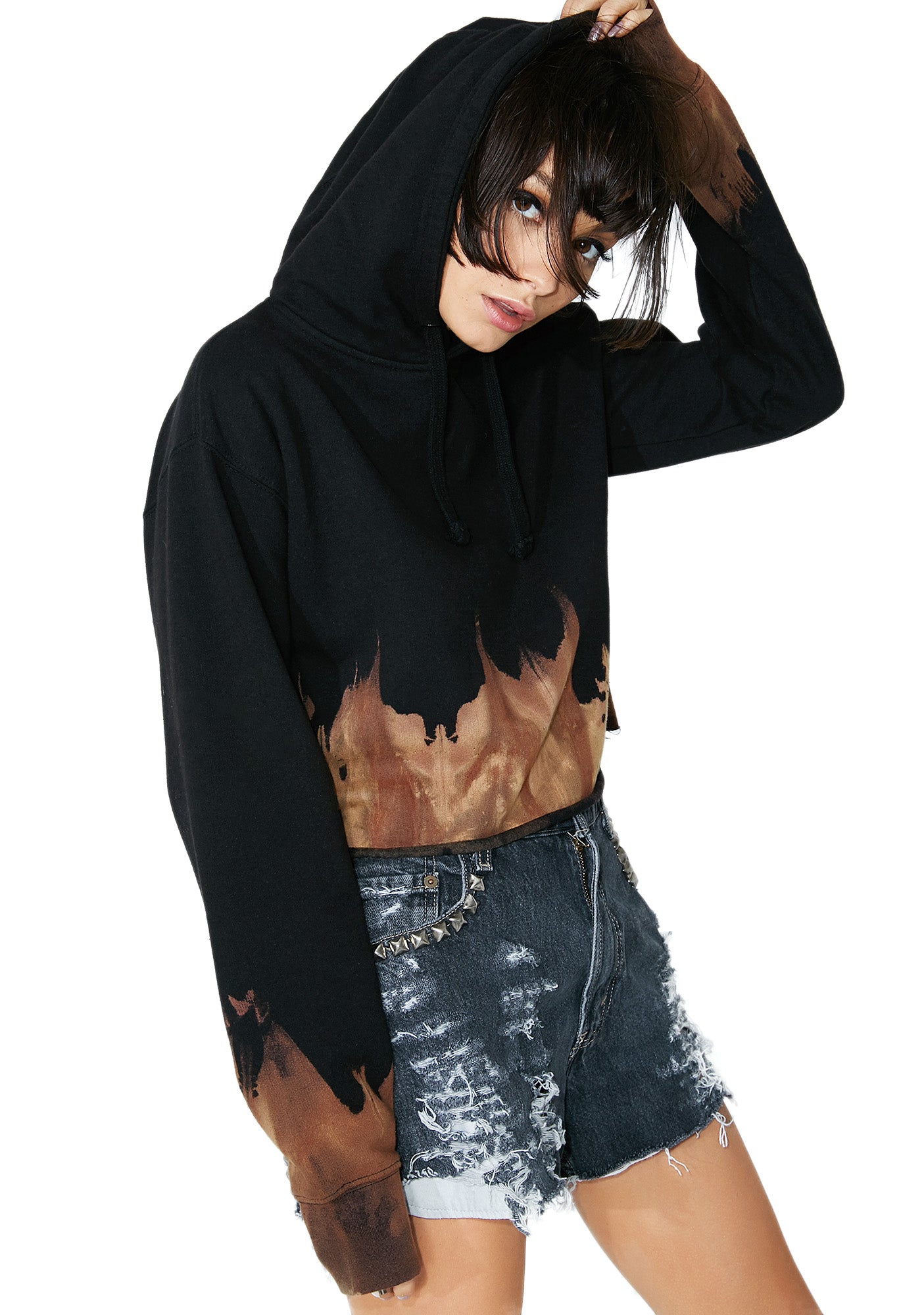 Reworked Cropped Sweatshirt â Dolls Kill