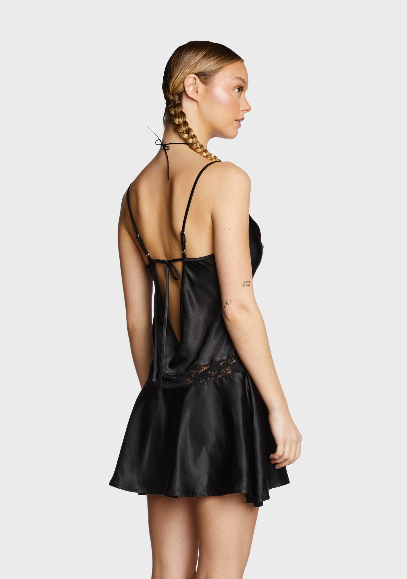 motel black satin dress Satin Black Cowl Neck Maxi Dress
