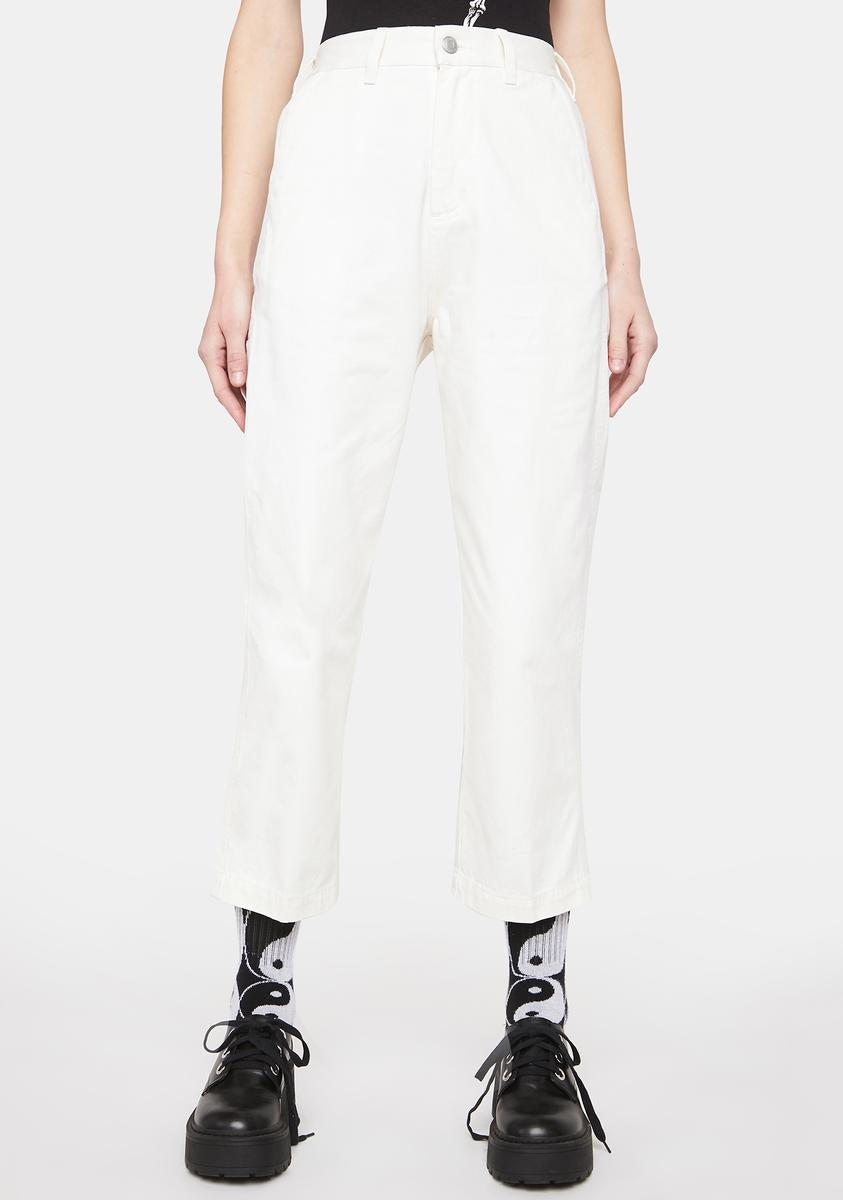 Obey Twill Carpenter Pants - Off White – Dolls Kill