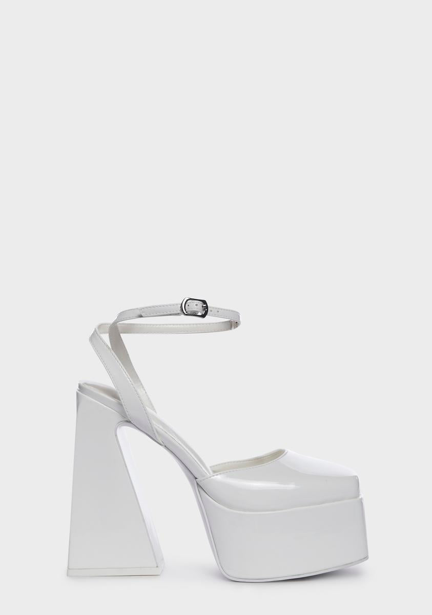 White Clementine Block Heels AZALEA WANG,New Products : American Fashion Style Bags On Sale White Clementine Block Heels AZALEA WANG,New Products : American Fashion Style Bags On Sale