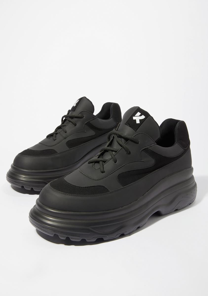 Black Gyoubu Wire Chunky Sneakers Koi Footwear,All Products : American Fashion Style Bags On Sale