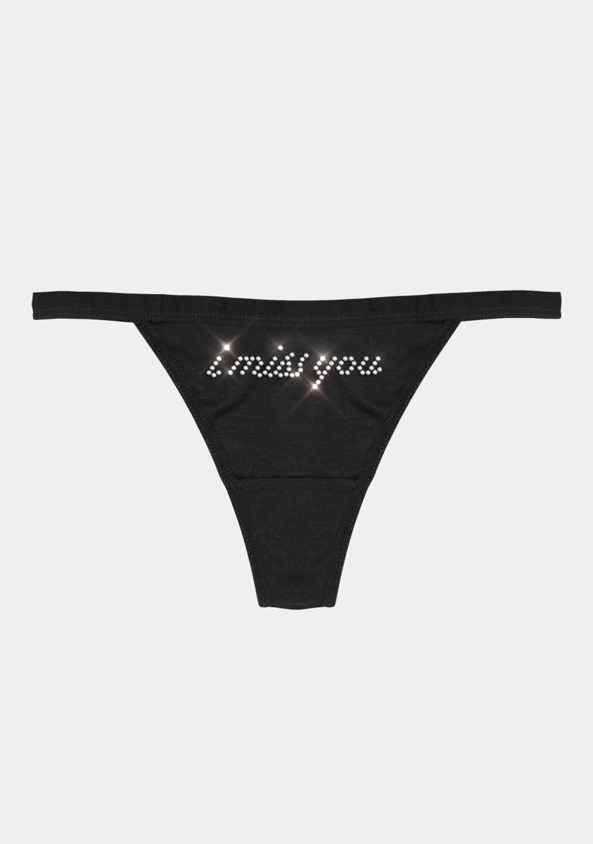 I Miss You Rhinestone Thong MaryJaneNite,New Products : American Fashion Style Bags On Sale