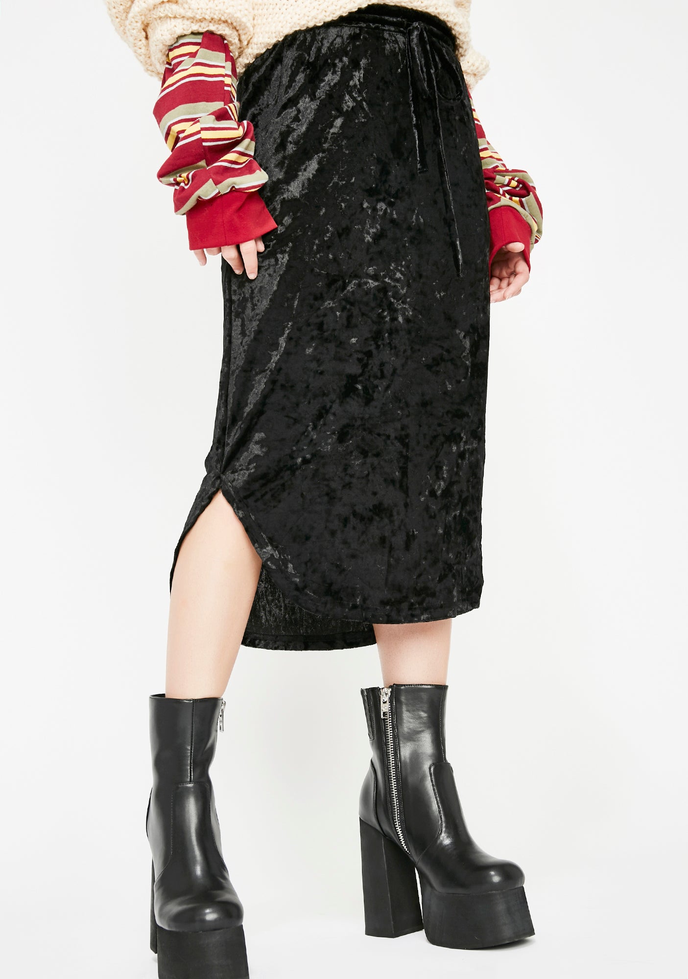 Velvet Midi Skirt – Dolls Kill