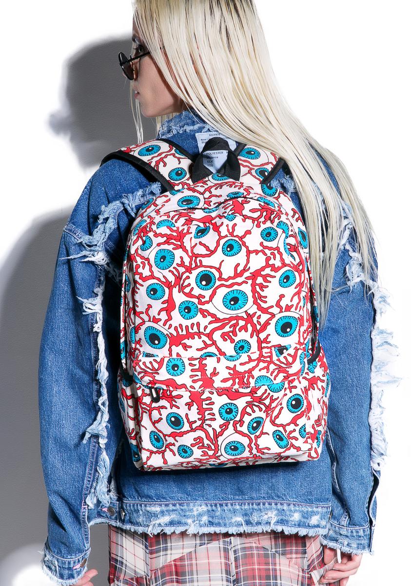 Eyeball Print Backpack Dolls Kill
