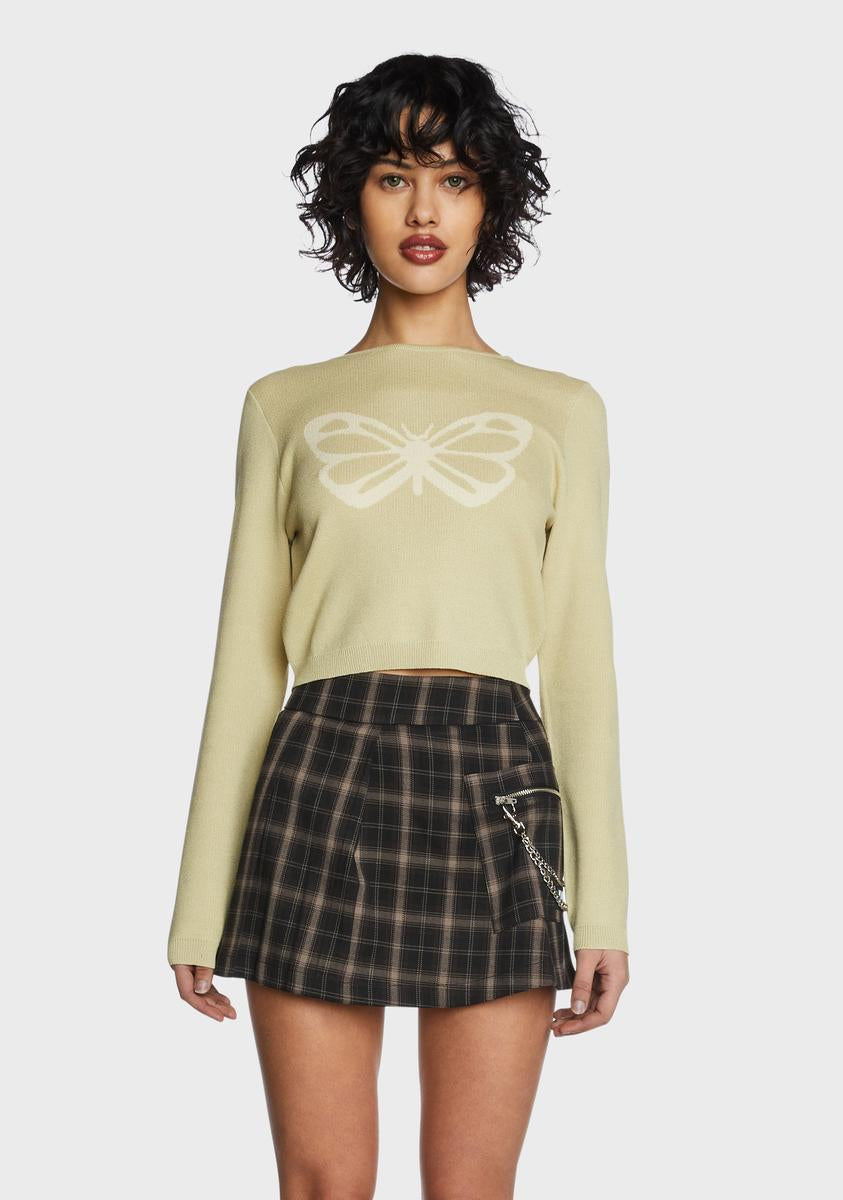 Sage Butterfly Printed Knit Top Pretty Garbage,New Products : American Fashion Style Bags On Sale Sage Butterfly Printed Knit Top Pretty Garbage,New Products : American Fashion Style Bags On Sale
