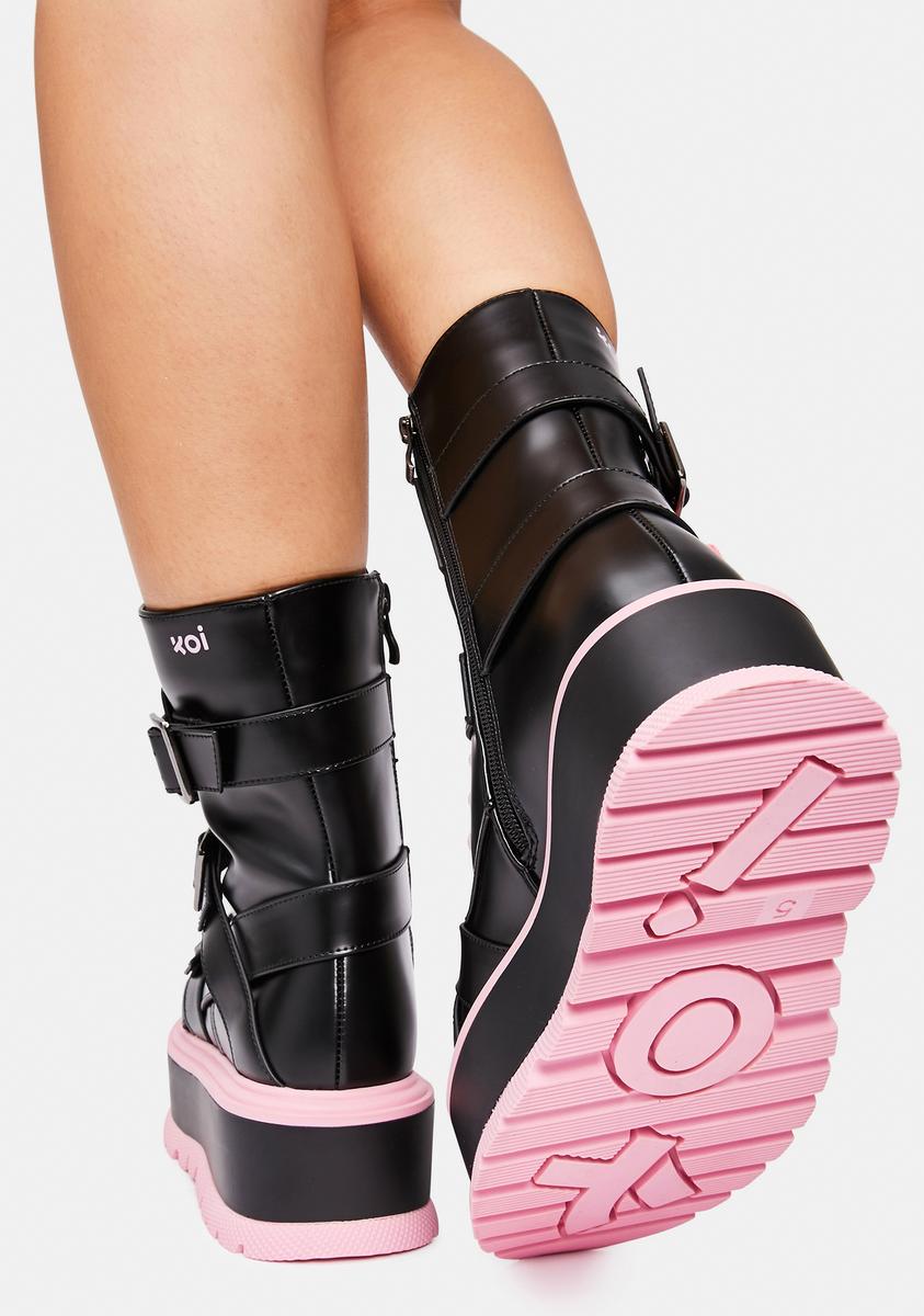 Koi Footwear Friend From My Dreams Teddy Bear Boots – Dolls Kill