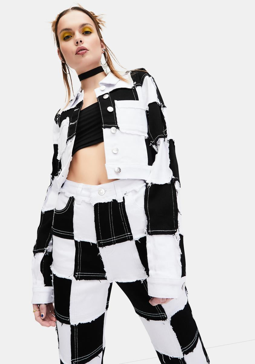 Dolls kill deals checkered jacket
