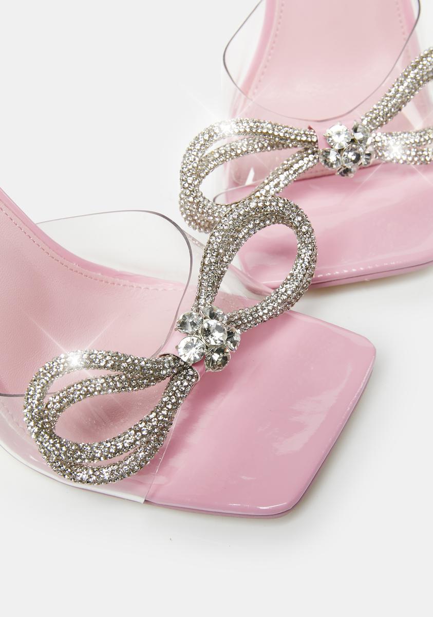 Chanel Pink Bow Slingback Heels