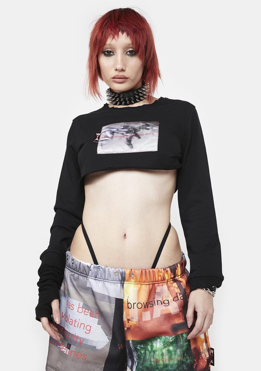 Browsing Data Crop Sweater W.I.A,All Products : American Fashion Style Bags On Sale
