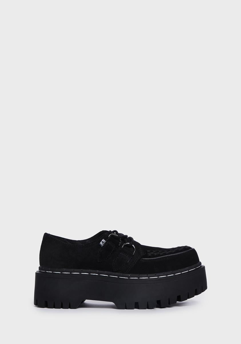 Black Suede Interlace Double Decker Creepers T.U.K.,All Products : American Fashion Style Bags On Sale Black Suede Interlace Double Decker Creepers T.U.K.,All Products : American Fashion Style Bags On Sale