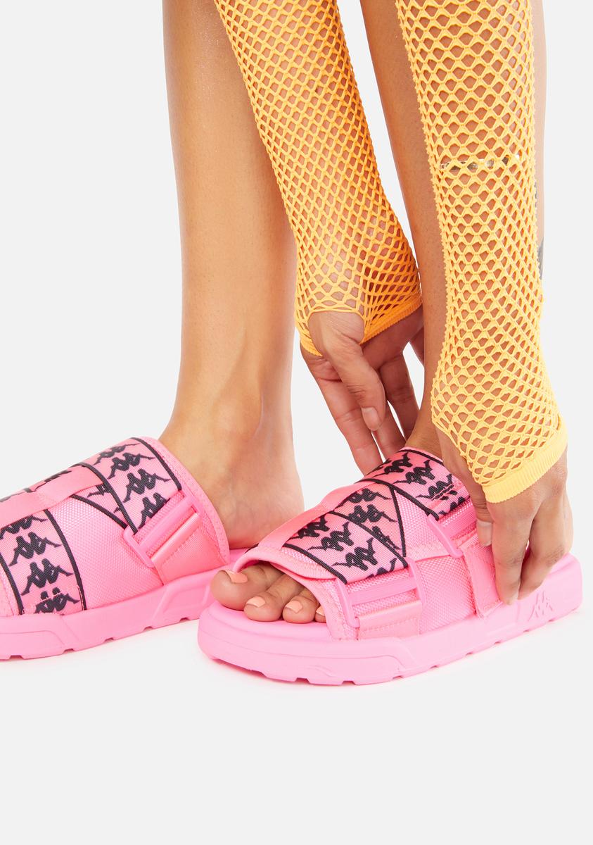 Kappa Solid Pink 222 Banda Mitel 1 Sandals – Dolls Kill