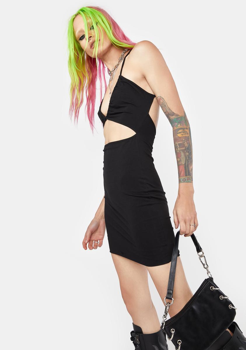 dolls kill cut out dress Strapless Cut Out Lace Up Mini Dress