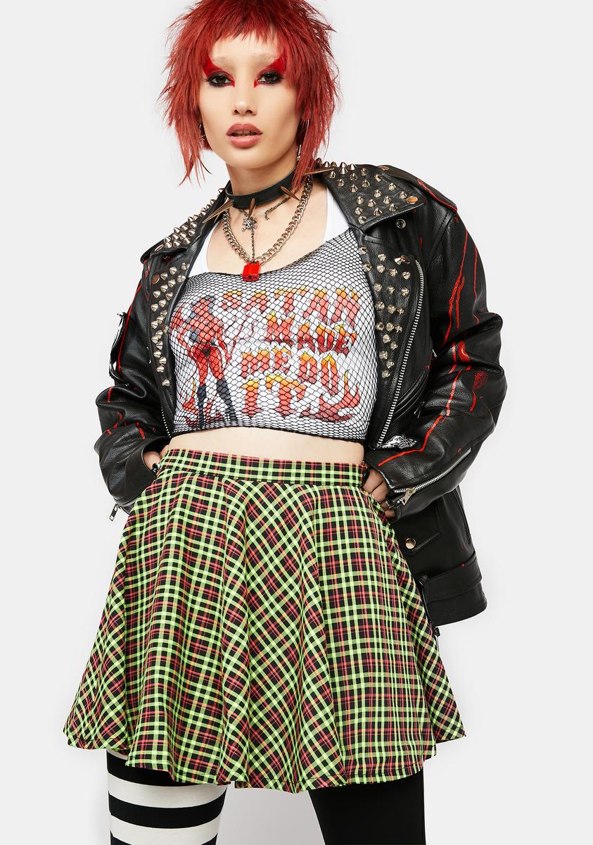 High waisted plaid skirt dolls kill deals