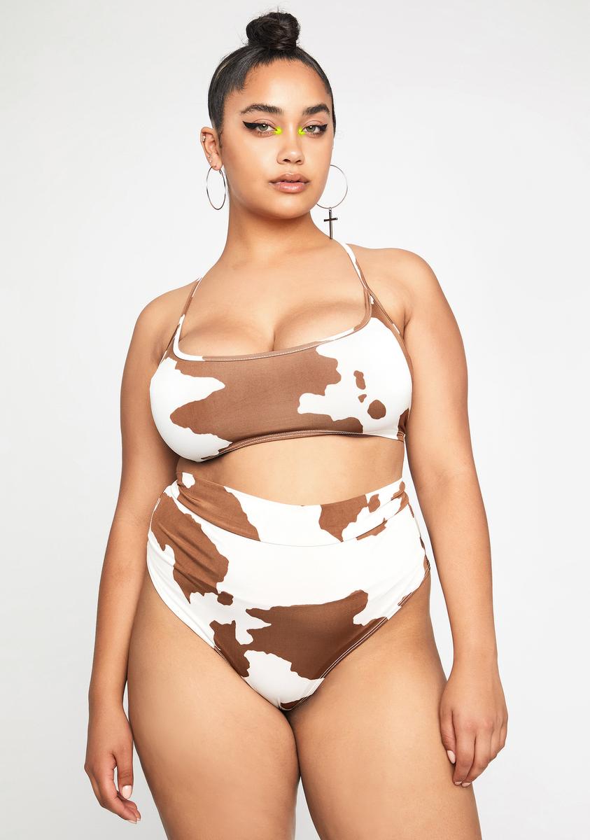 Mocha Miss Cow Belle Hot Shorts Set,New Products : American Fashion Style Bags On Sale