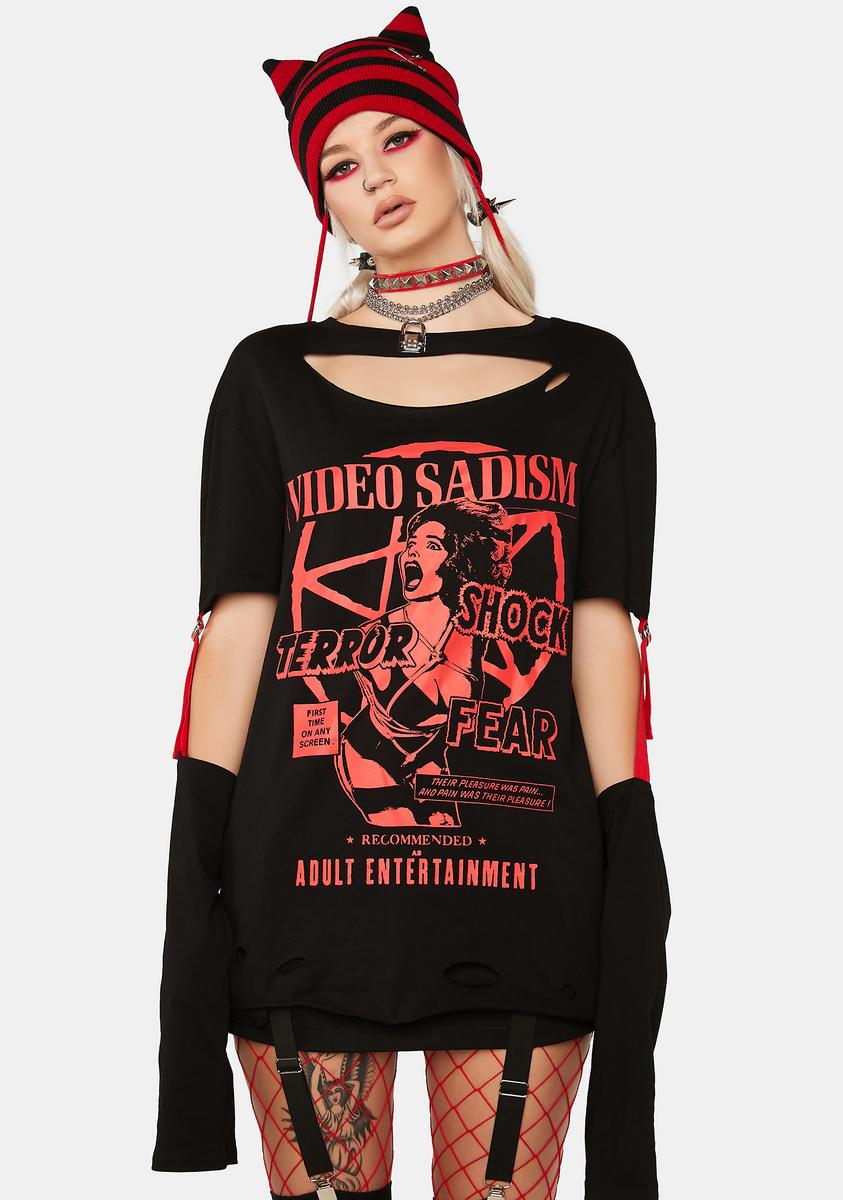Shock Factor Oversized Graphic Tee Current Mood,Specials : American Fashion Style Bags On Sale