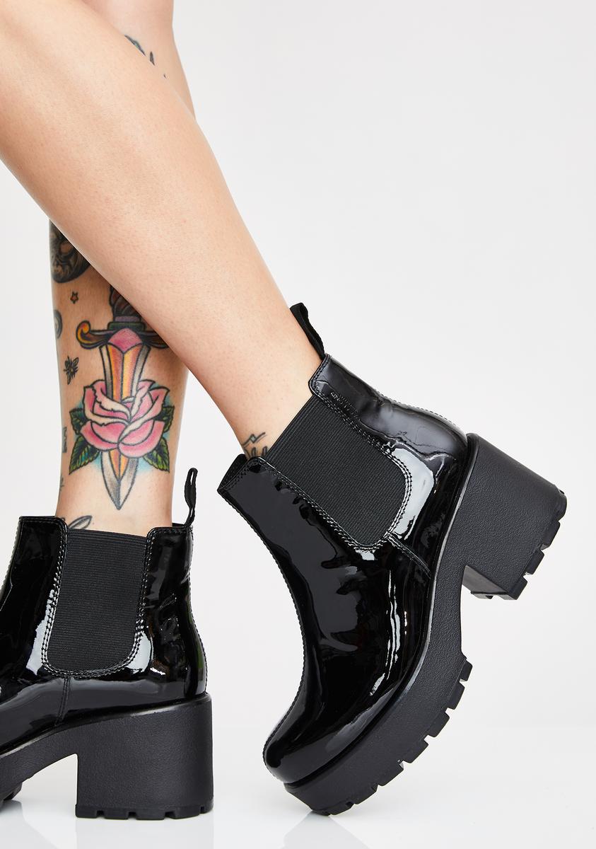 VAGABOND Dioon Patent Leather Boots – Dolls Kill
