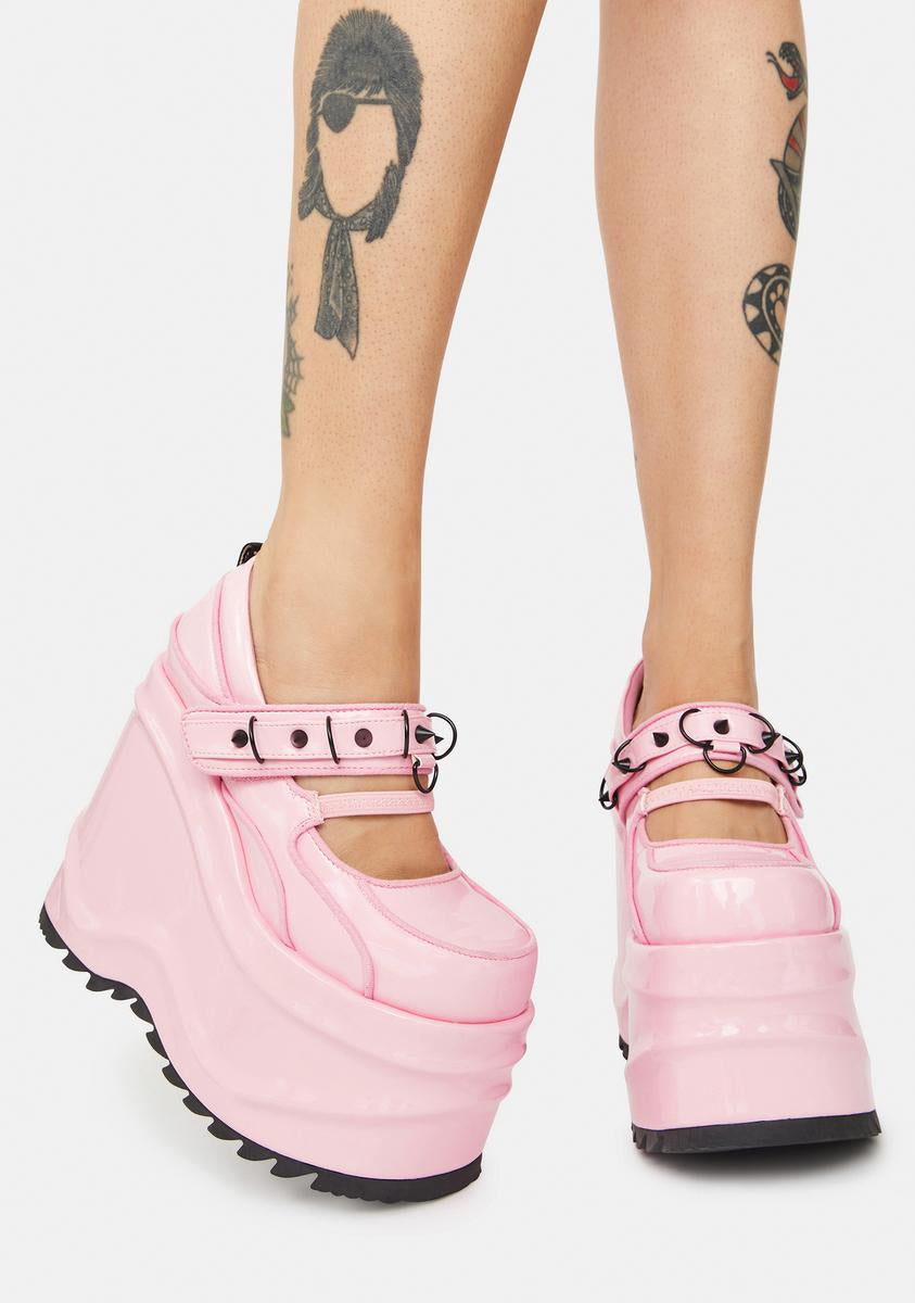 Pink Stomp Ur Ego Platform Mary Janes